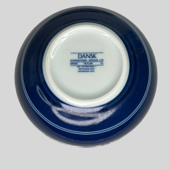 Dansk Blue & White Floral Ceramic Plate Bowl Dinnerware Set 4 - Picture 3 of 8